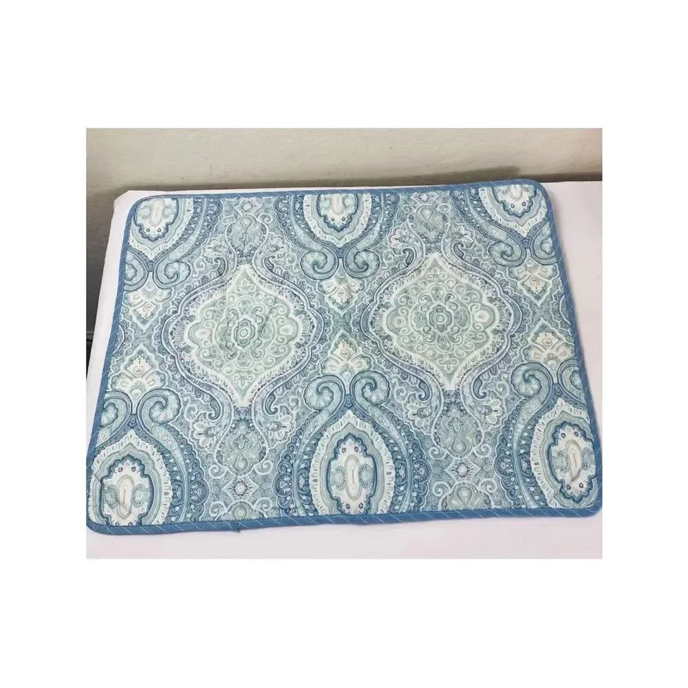 Tommy Bahama blue /aqua green Queen pillow shams 3